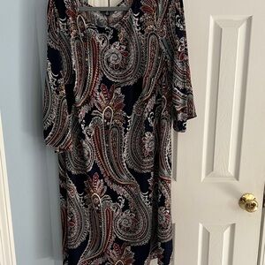 Paisley Print Navy Women’s Dress
